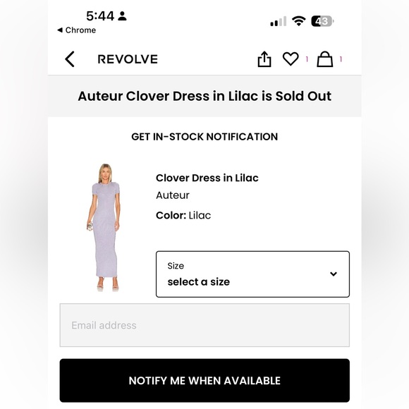 NEW WITH TAGS Auteur clover dress in lilac size S - Picture 2 of 16